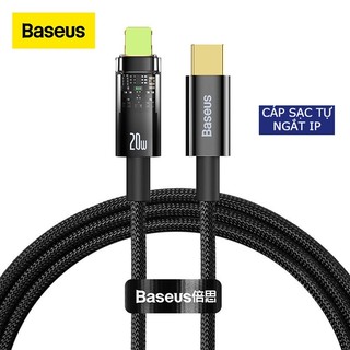 Dây sạc tự ngắt Baseus,dây type c to pd 20w,sạc nhanh cho tablet táo13 xsmax 11pro 12...