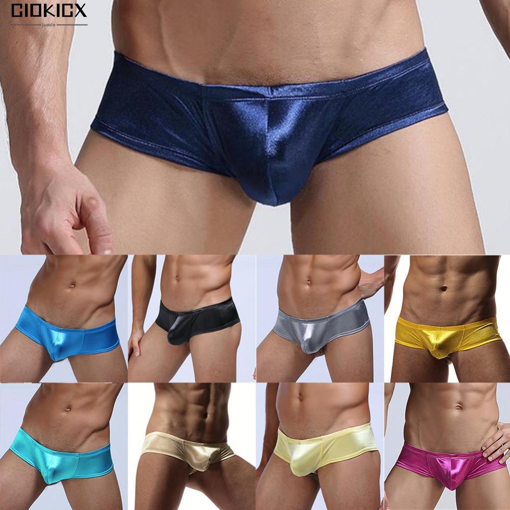 Quần áo lót nam nam quần áo bóng thấp eo dầu boxer quần sịp thoáng khí