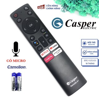 Điều Khiển GIỌNG NÓI TV CASPER A1 Đa Năng Sử Dụng Các Dòng Tivi CASPER 43FG5200 UG FG HG QG - CHÍNH HÃNG TẶNG PIN