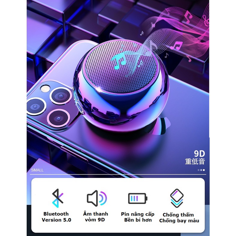 Máy nghe nhạc không dây mini di động m3 loa bluetooth có dây đeo