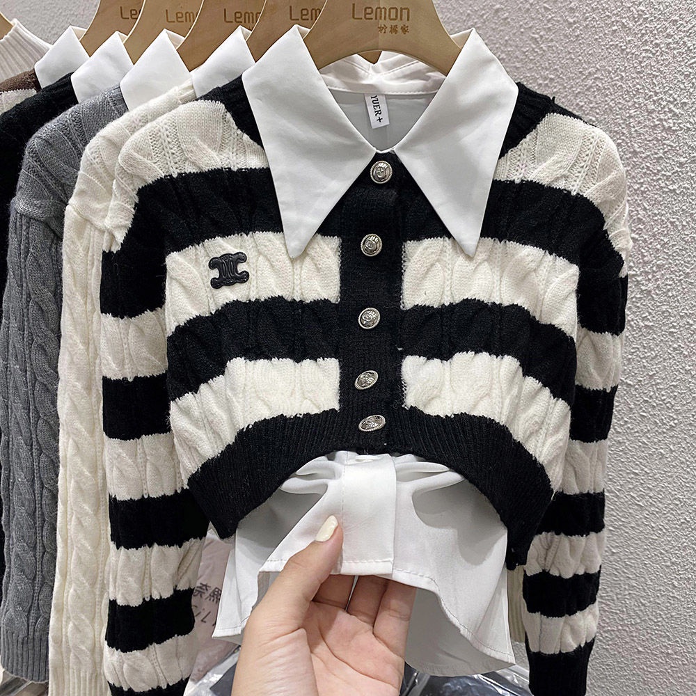 Set Áo Len Tay Dài + Chân Váy Lưng Cao Thời Trang Nữ Tính