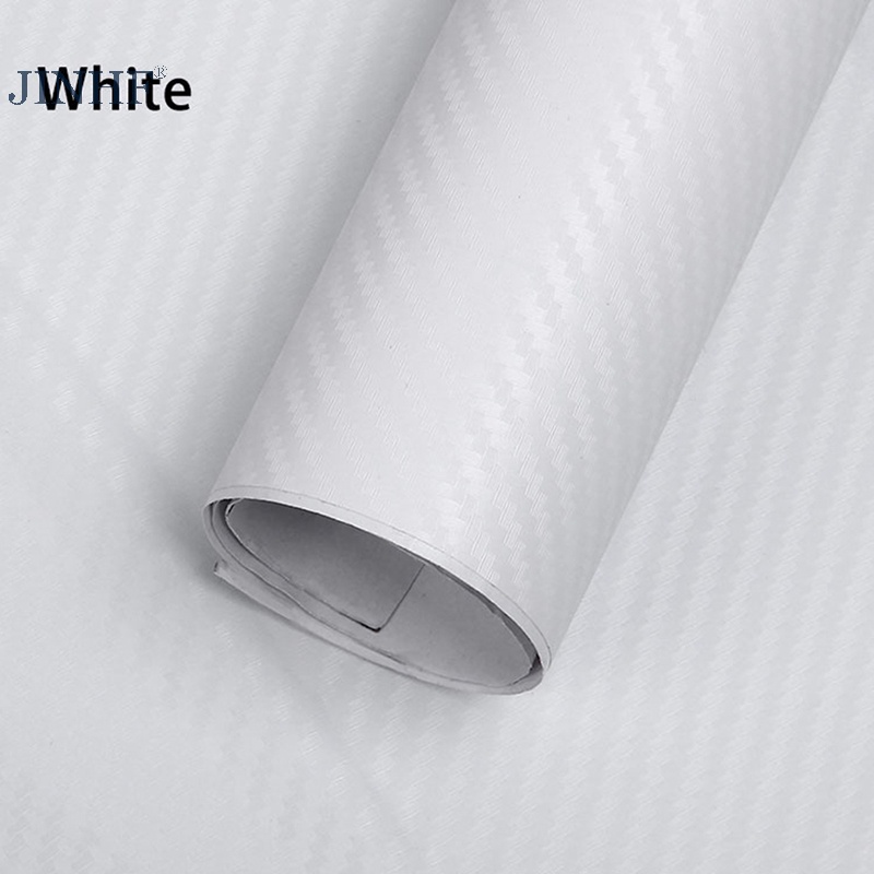 Jinhf 3d sợi carbon vinyl tấm bọc xe hơi cuộn phim dán decal 127x30cm hot