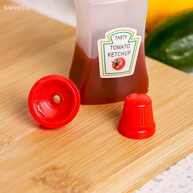 Sweetiy 1 / 2 / 4 Cái / bộ Mini Cà Chua Xay Salad Dressing Chai Dầu Di Động Nhỏ Nước Sốt Hộp Đựng Mới