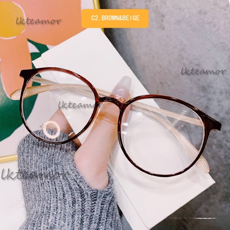 Tròn retro siêu nhẹ mỏng ultem khung kê đơn mềm trang trí sinh viên kính cận thị kính mắt