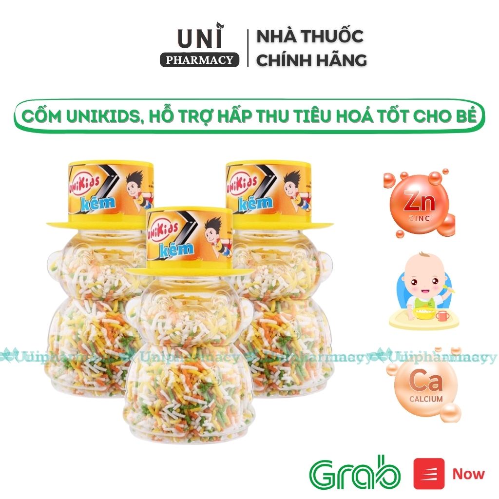 ✅ Cốm Unikids Kẽm dùng cho trẻ biếng ăn, sức đề kháng kém ( chai 50g)