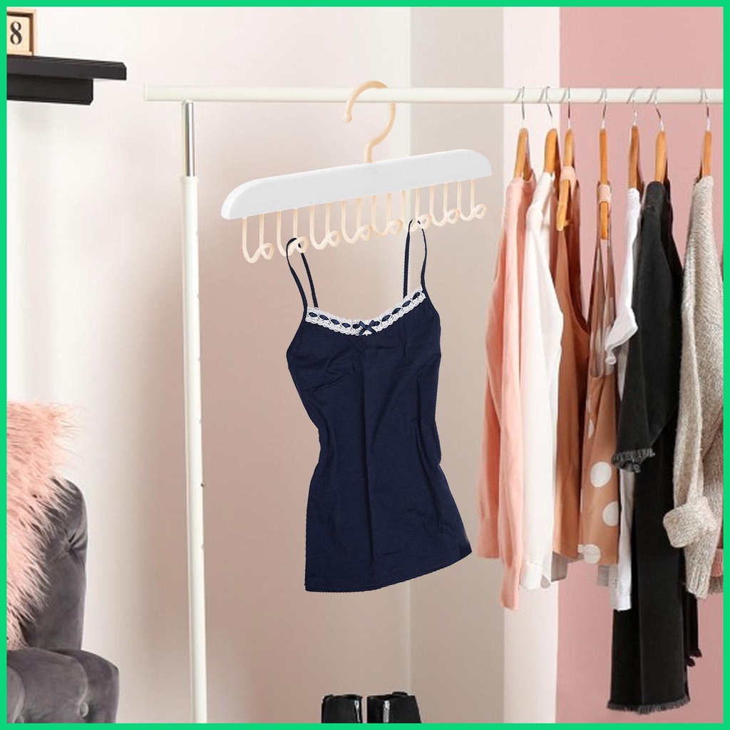 Tank top hanger bra hanger for closet organizer 8 storage capacity non-slip hang on tie holder closet organizer jiwvn