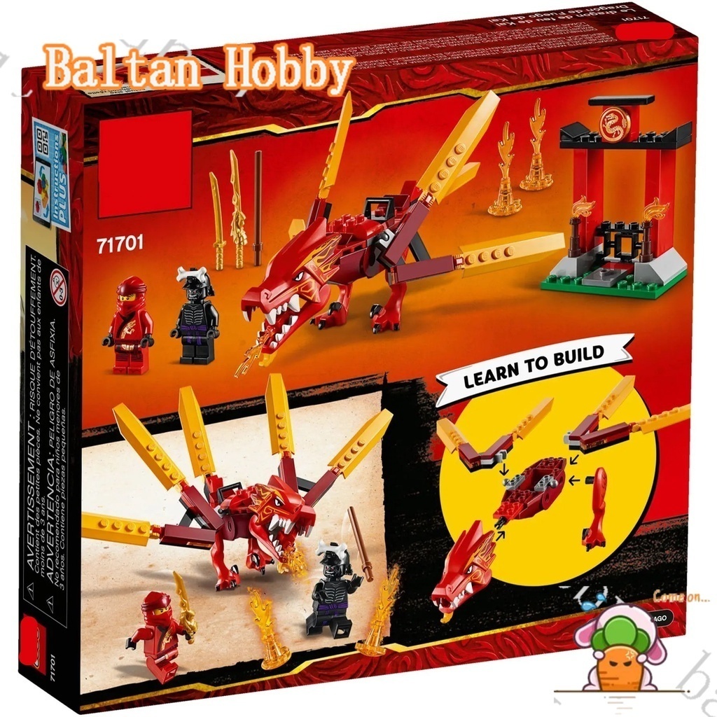 Baltan toy bh1 tương thích với / ninjago / kai's fire dragon / 71701/11491 / building blocks / boy / toy en5