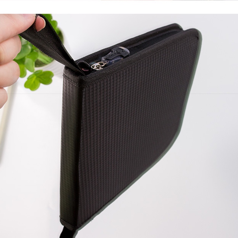 Túi Đựng Bút Bằng Vải oxford Màu Đen Có Khóa Kéo 36 / 48 / 72 / 120 Lỗ Chất Lượng Cao