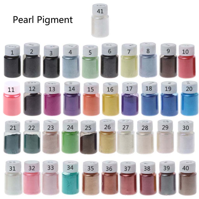 Biển 41 Màu Nhựa Sắc Tố Cầu Vồng Ngọc Trai Bột Colorant Epoxy Khuôn Lấp Lánh Chất Liệu Làm Móng Tay Trang Trí