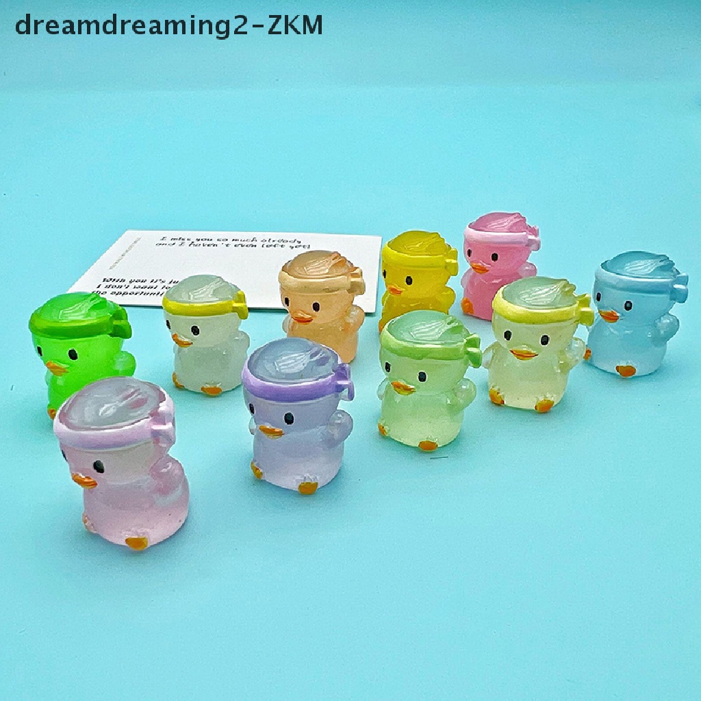 [Dreaming] Bộ 2 Tượng Vịt Hoạt Hình Dạ Quang Phát Sáng Trong Bóng Tối Dùng Trang Trí
