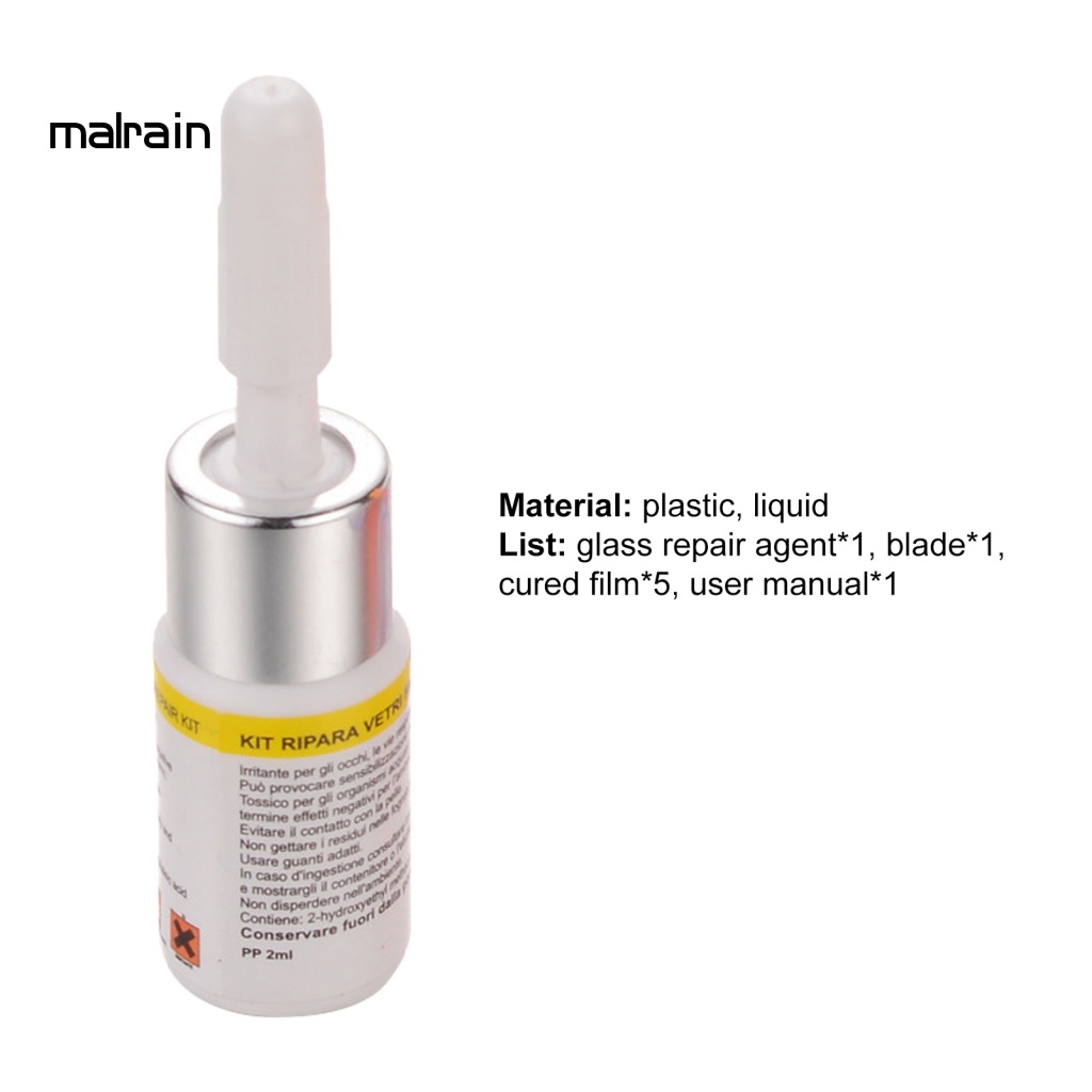 Bộ Dung Dịch Sửa Chữa Kính Chắn Gió Màu Trắng / Đen Chuyên Dụng