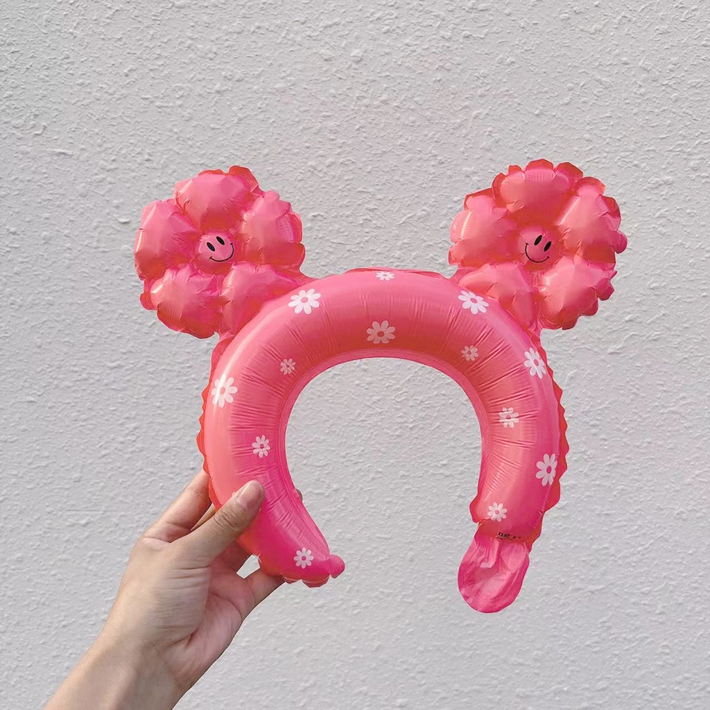 Băng Đô Cài Tóc Gắn Bong Bóng Họa Tiết Hoa Cúc Thời Trang Xinh Xắn Cho Bé Gái