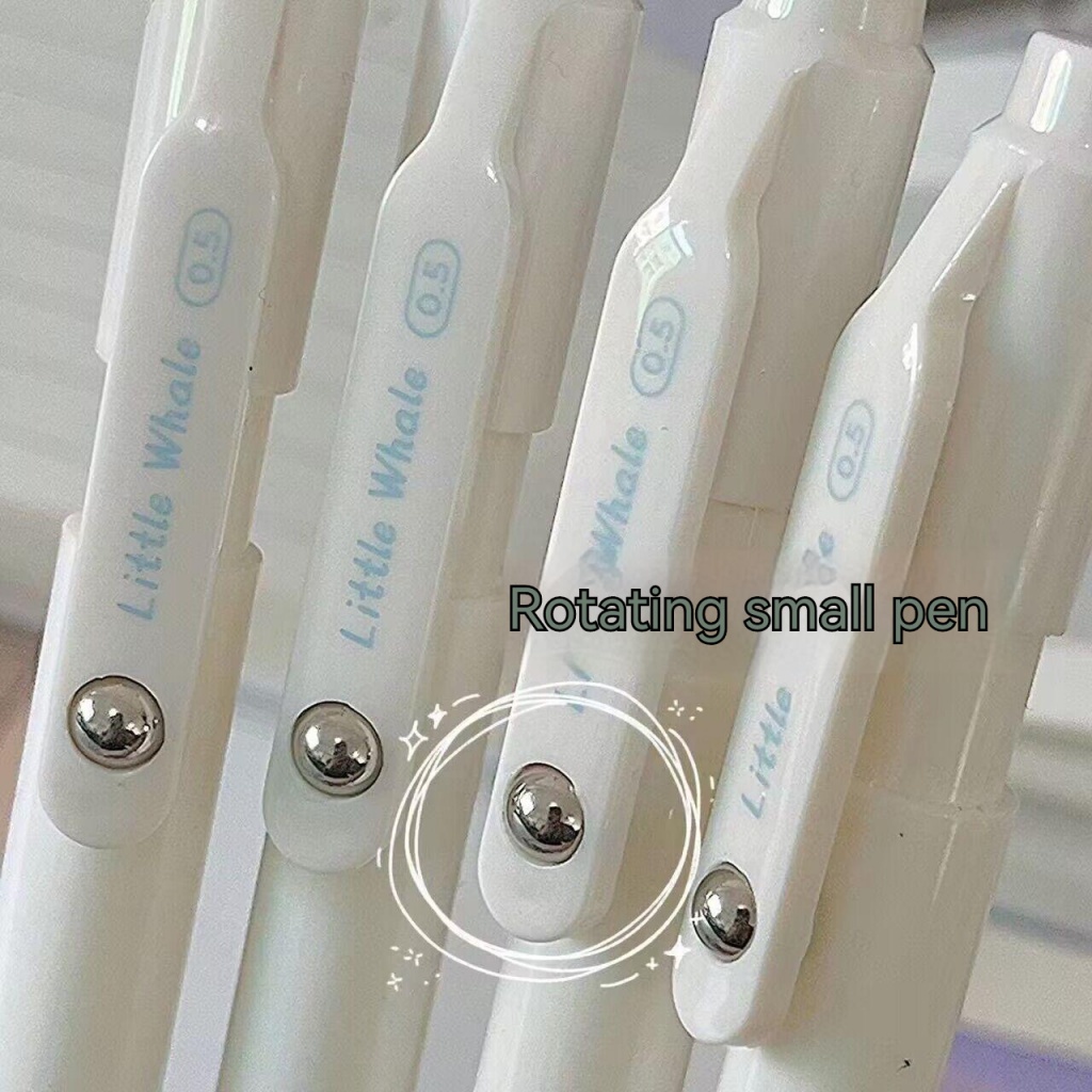 Bút Mực Gel Dạng Nhấn Hình Cá Voi Màu Trắng / Xanh Dương Có Giá Trị Cao 0.5