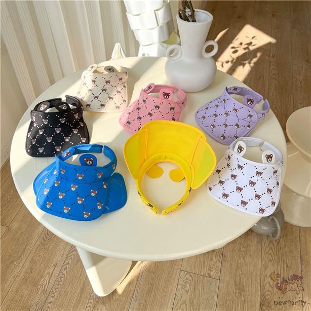 Mũ Lưỡi Trai Hở Chóp Chống Tia Cực Tím Hình Tai Gấu Thời Trang Mùa Hè Phong Cách Hàn Quốc Cho Bé