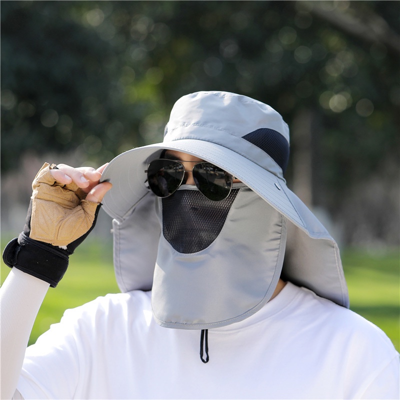 Mũ Bucket Che Nắng Ngoài Trời Kèm Quạt Thời Trang Mùa Hè Hàng Mới Dành Cho Nam Giới