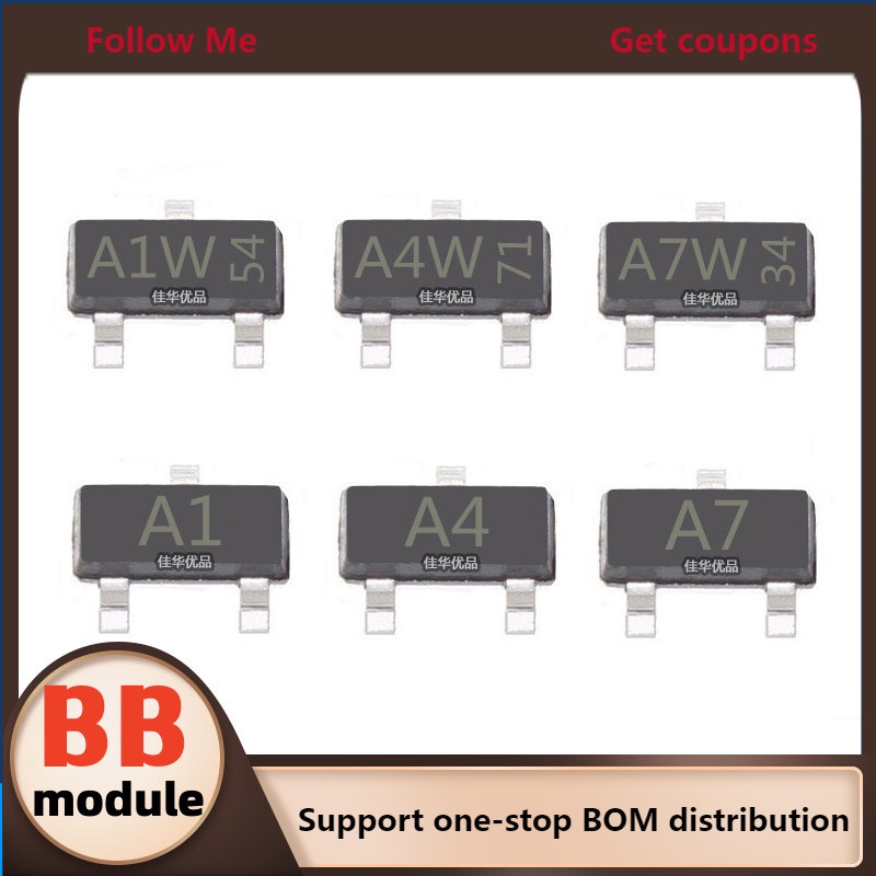 Set 50 Đi Ốt Chỉnh Lưu baw56 bav70 bav99 a1 a4 a7 a1w a4w a7w sot-23 Chuyên Dụng