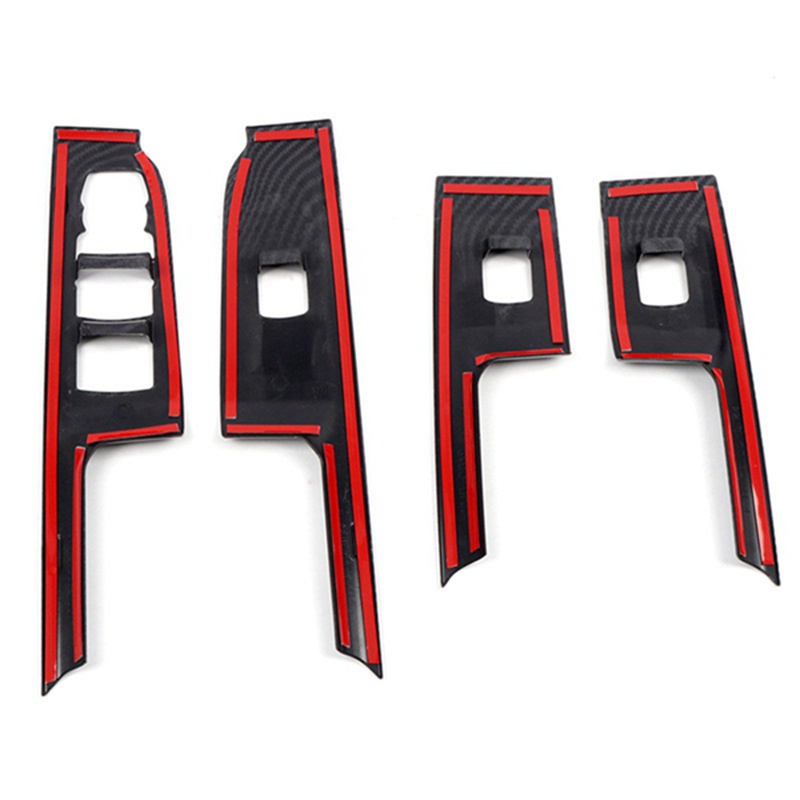 Miếng Dán Bảng Điều Khiển Nâng Cửa Kính Xe Hơi Họa Tiết Sợi Carbon Cho Chevrolet Silverado 2019-2022