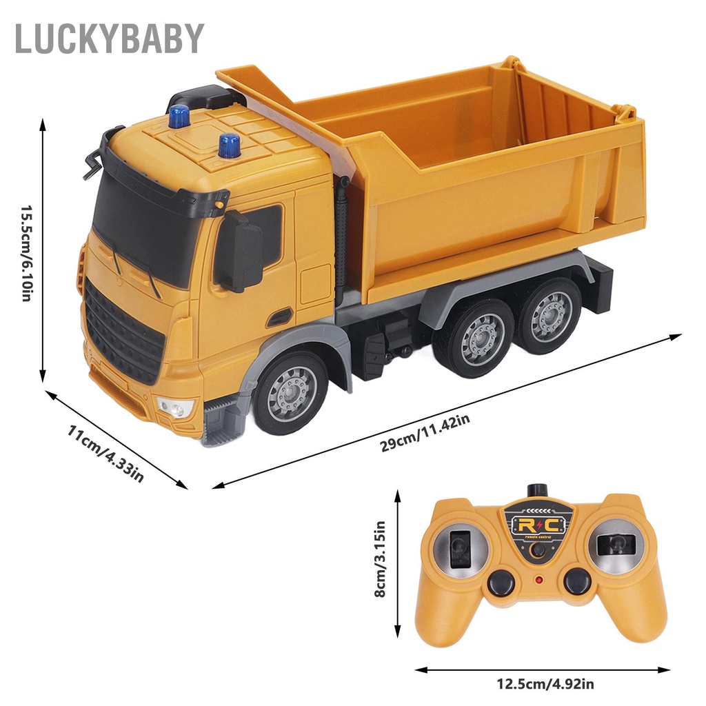 Đồ chơi xe công trình điều khiển từ xa RC Transport 1:24 6WD 2.4Ghz - LUCKYBABY