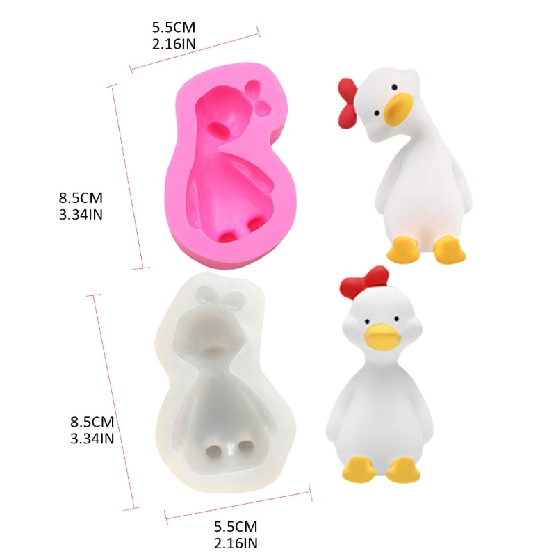 Khuôn Silicon Làm Đồ Trang Trí DIY Hình Chú Vịt Hoạt Hình Dễ Vệ Sinh