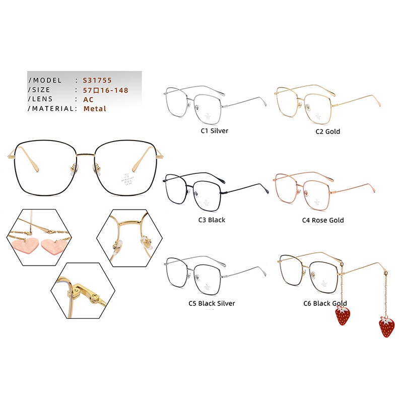 Mắt Kính Chống Bức Xạ Gọng Kim Loại Thời Trang Cho Nam