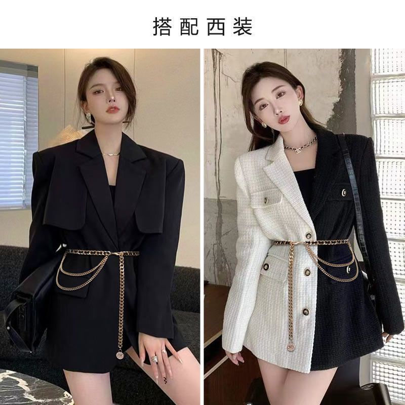 Thắt Lưng Dây Xích Kim Loại Thời Trang Mùa Hè Cho Nữ