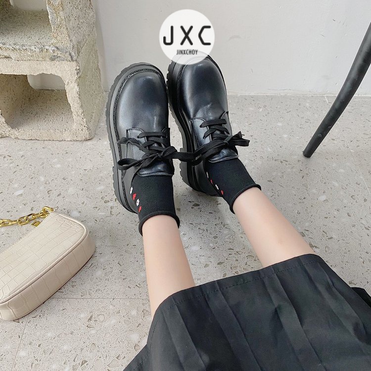 JINxCHOY Giày Nữ Cột Dây Đế Dày Thoải Mái Thời Trang