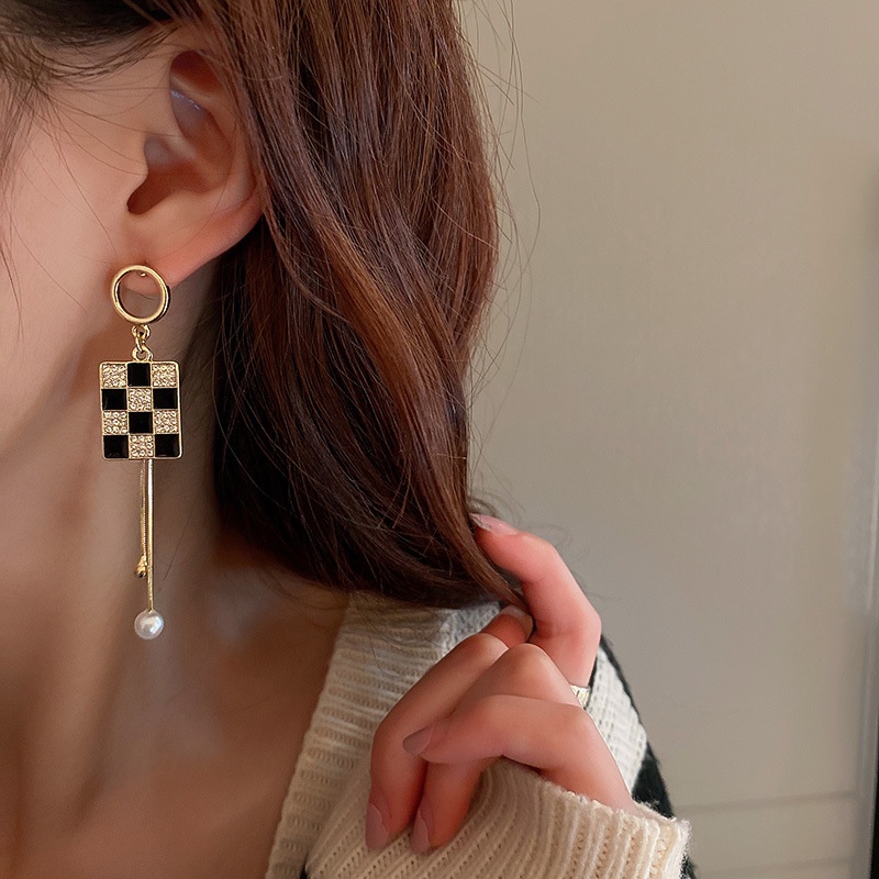 Bông Tai Dáng Dài Đính Đá Sáng Tạo Thời Trang Cho Nữ