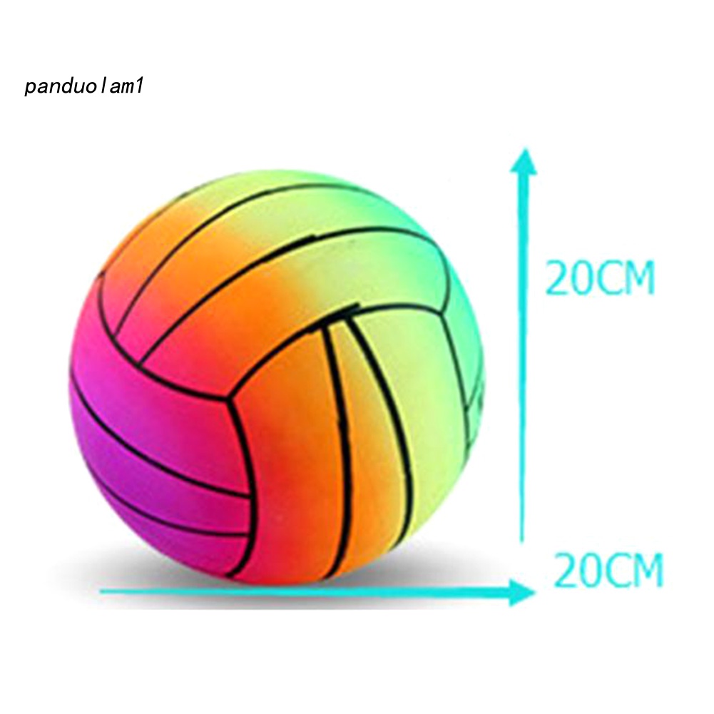 Bóng Chuyền Bơm Hơi Màu Cầu Vồng Dành Cho Trẻ Em Chơi Ở Bãi Biển Mùa Hè