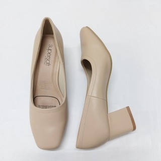 [Có sẵn] [Rẻ vô địch] [Giá hủy diệt] [Ảnh thật] Giày SUPERSOFT gót trụ, mũi vuông 5cm