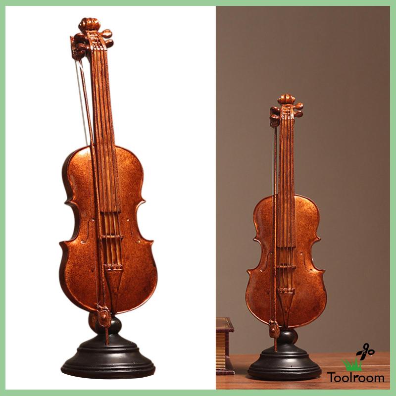 Đồ trang trí Nhạc Cụ Bằng Nhựa Resin Hiện Đại Có Đế Đỡ