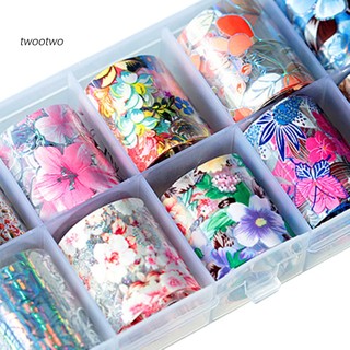 Set 10 Cuộn Giấy Foil Dán Móng Nghệ Thuật