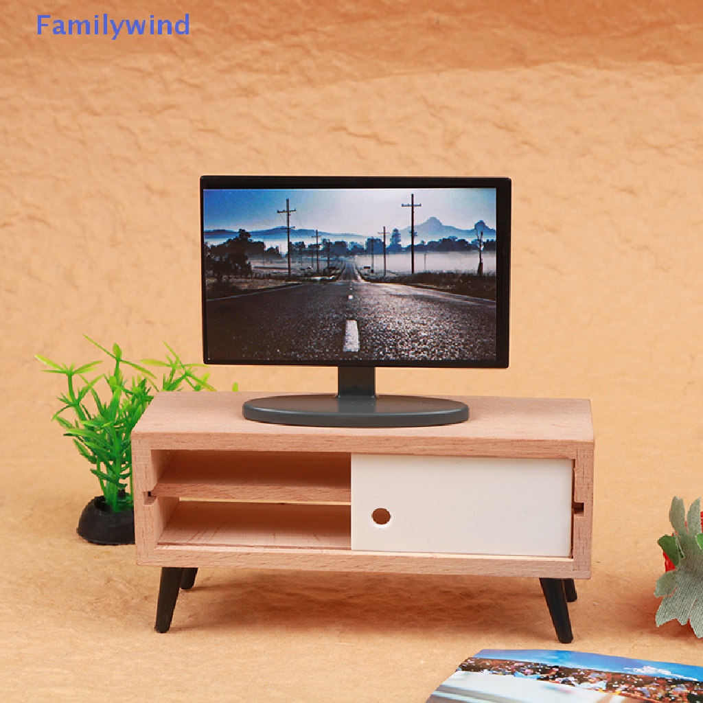 Mô Hình TV Phòng Khách Mini Tỉ Lệ 1: 12 Trang Trí Nhà Búp Bê