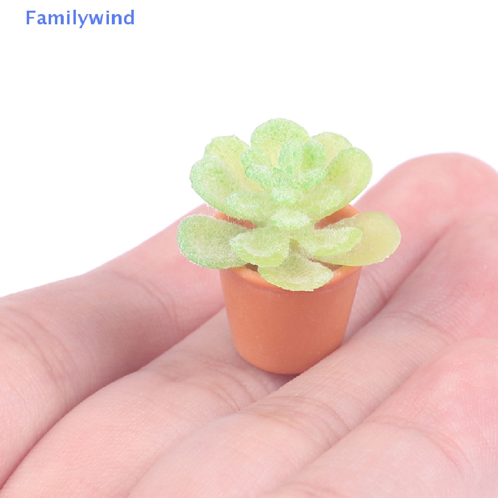 Set 2 Chậu Cây Mini Tỉ Lệ 1: 12 Dùng Để Trang Trí Nhà Búp Bê