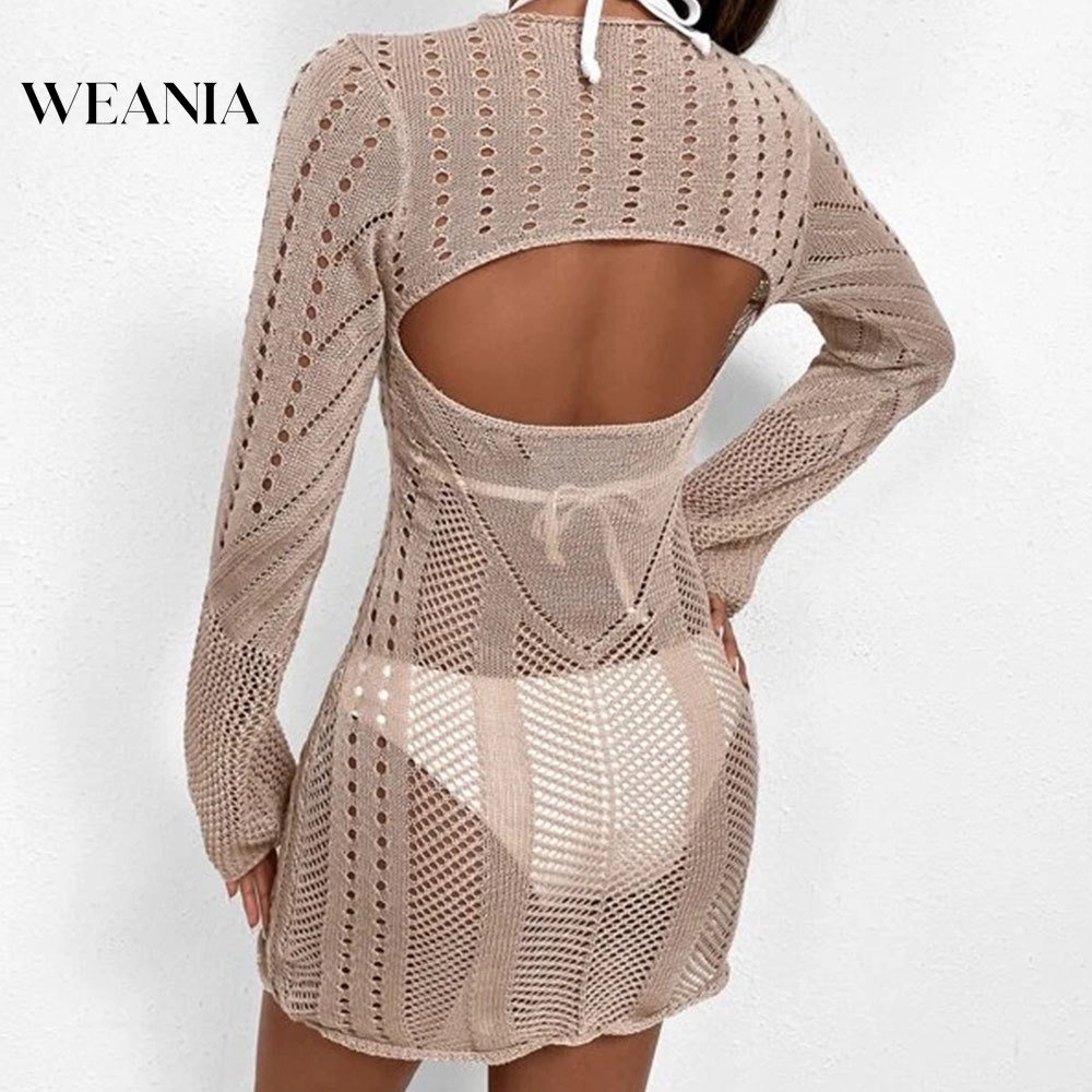 Đầm Dệt Kim Thiết Kế Xuyên Thấu Thời Trang Mùa Hè Cho Nữ