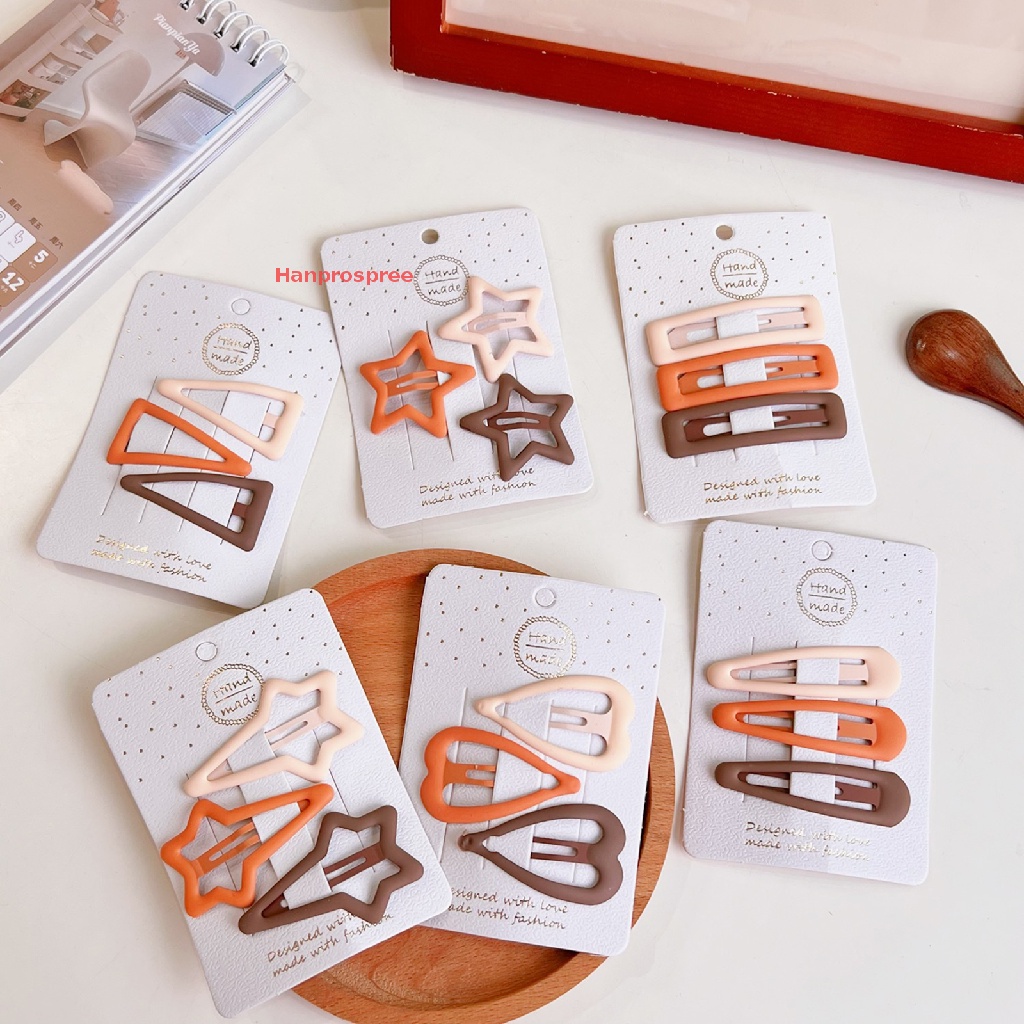 1 Bộ Kẹp Tóc Hình Ngôi Sao Đính Kim Sa Màu Sắc Ngọt Ngào Cho Bé Gái