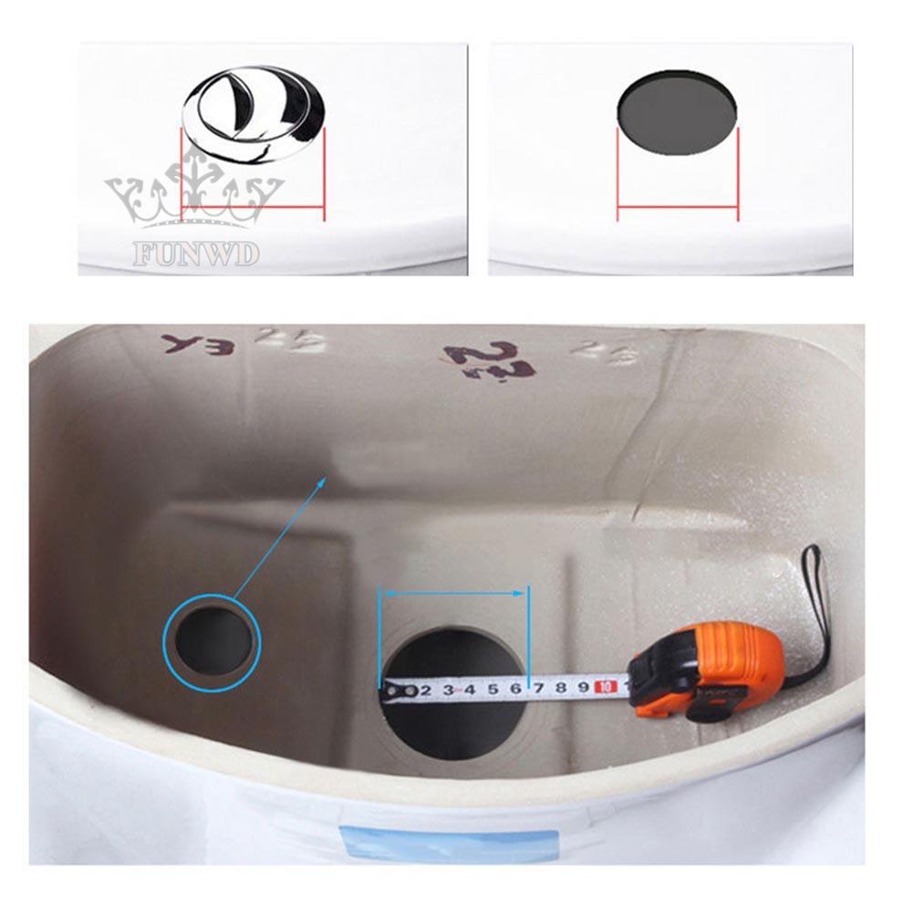 【FUNWD】Toilet Flush Valve Button Cistern Dual Push Flush Siphon Fill Bottom Side Entry