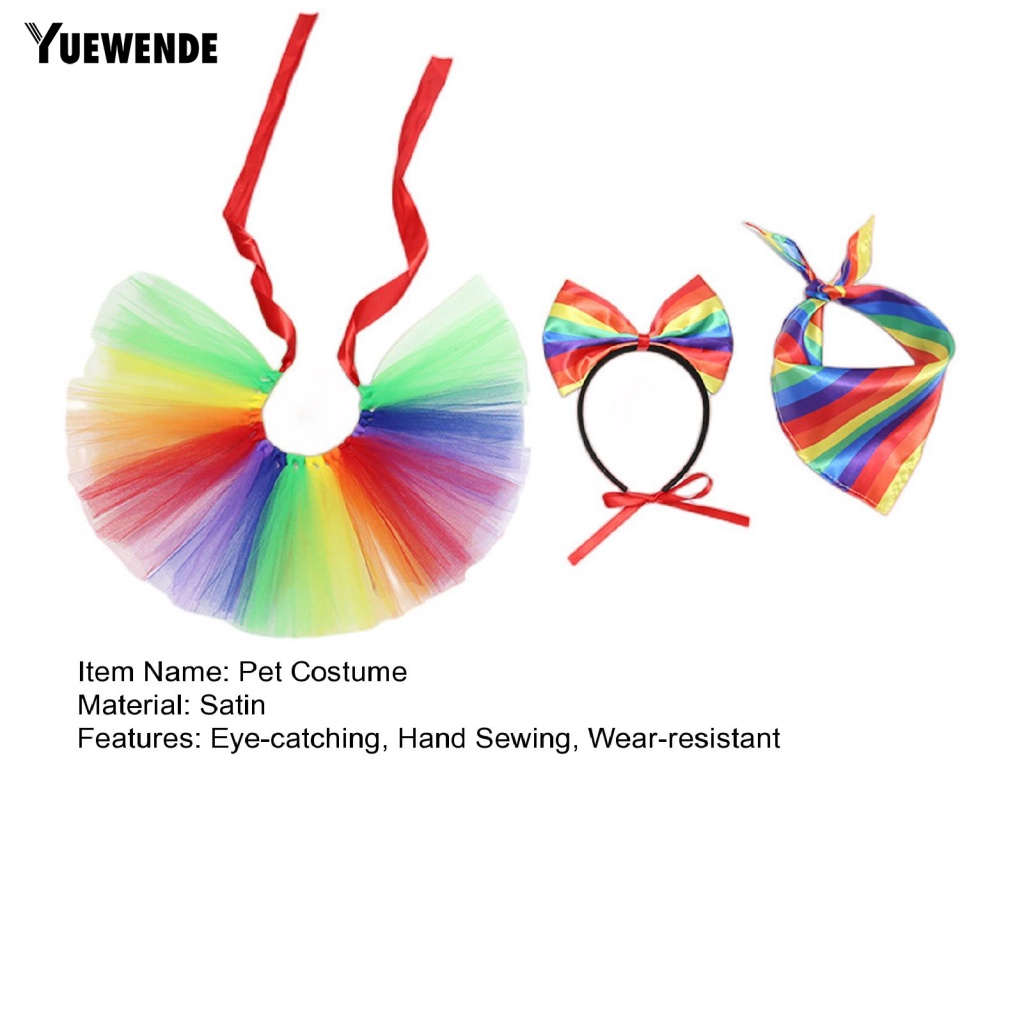 1 Set Đồ 3 Món Bằng Satin Xinh Xắn Cho Thú Cưng