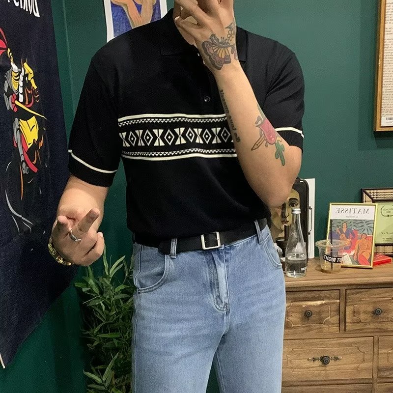 Áo Sơ Mi Tay Lửng Dáng Rộng Thời Trang Mùa Hè Phong Cách Mới Cho Nam