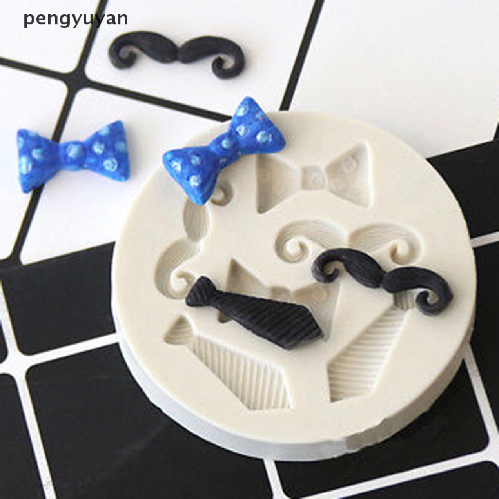Khuôn Silicone Tạo Hình Râu Nơ Trang Trí Bánh [Mới] [Mới] [Mới]