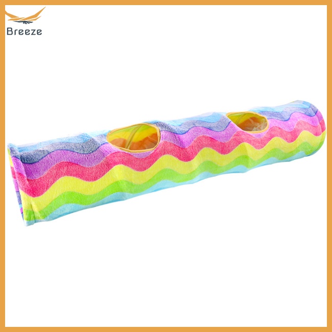 Đường Hầm Dài Thẳng Bằng Lông Nhung Chống Trầy Xước Có Thể Gập Lại Cho Mèo