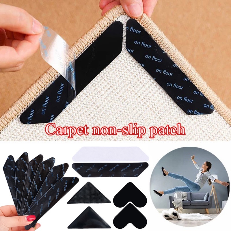 Set 4 / 8 / 20 Miếng Dán Góc Cố Định Thảm Chống Trượt Chất Lượng Cao