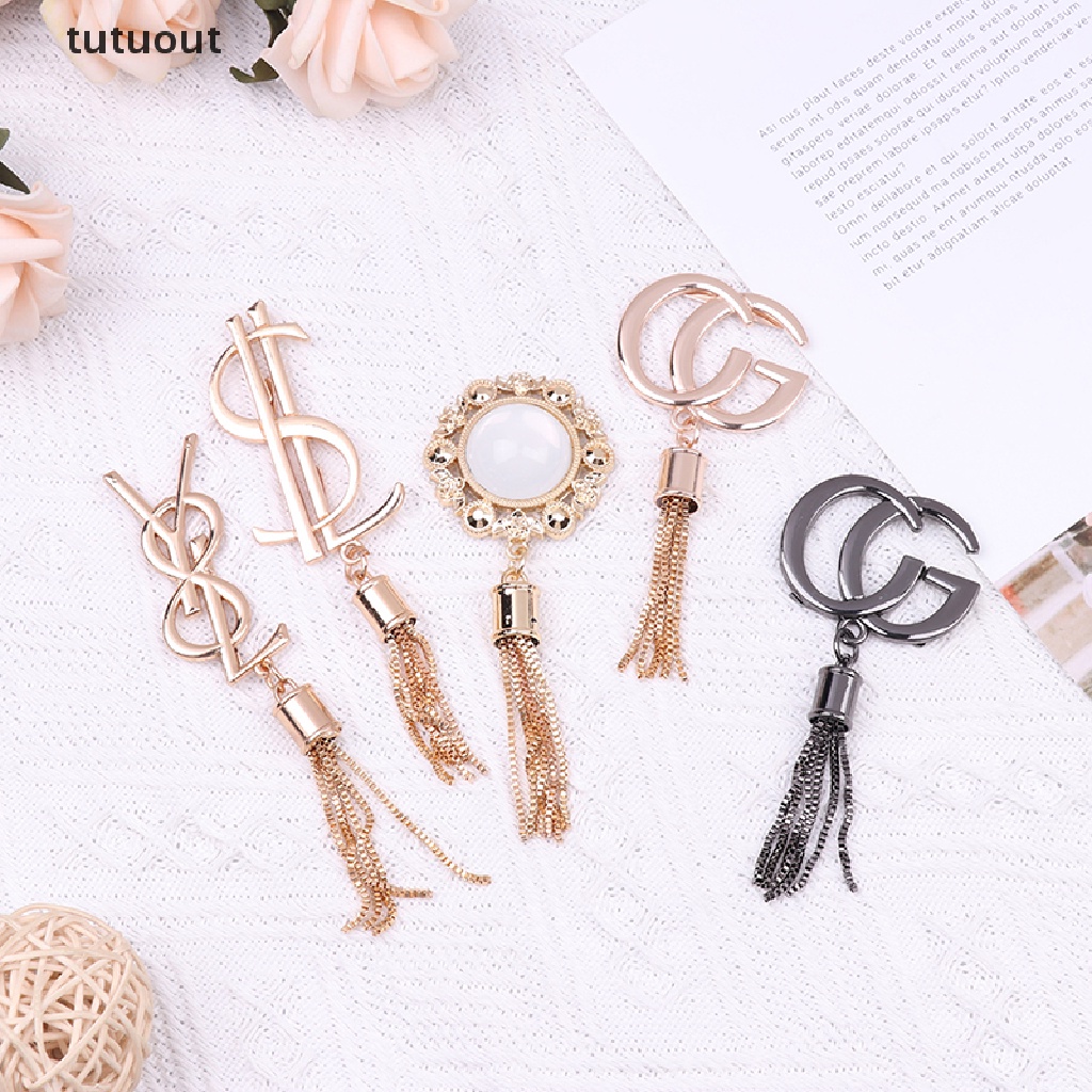 Khóa Kim Loại Gắn Túi Xách Phối Tua Rua Dễ Thương DIY