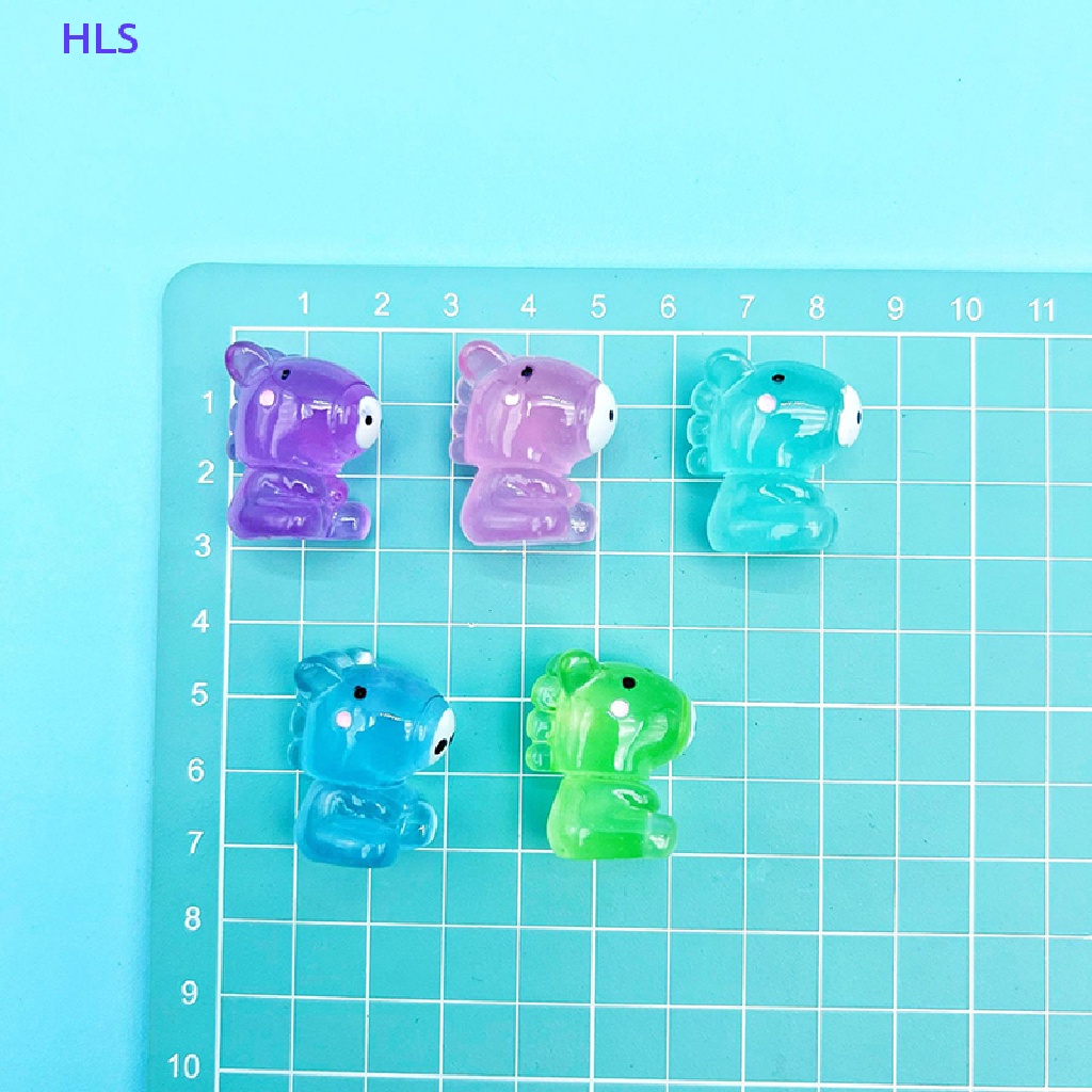 Bộ 2 Tượng Ngựa Hoạt Hình Mini Phát Sáng Trong Đêm Dùng Trang Trí