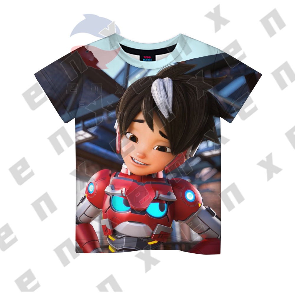 Áo Thun Tay Ngắn In Hình Mechamato Thời Trang Cho Bé