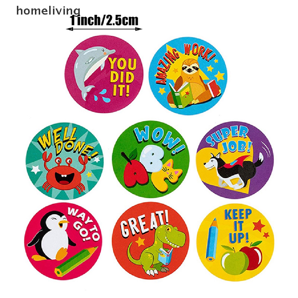 Bộ 500 Miếng Dán Hình Động Vật Dễ Thương Dùng Làm Phần Thưởng Cho Bé