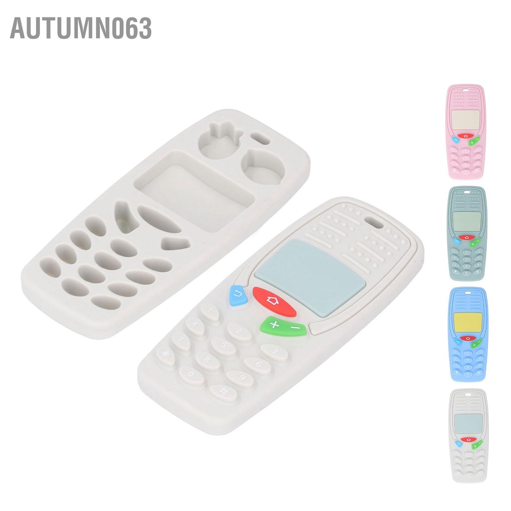 Autumn063 Điện Thoại Di Động Hình Mọc Răng Đồ Chơi An Toàn Cho Bé Ngộ Nghĩnh Dễ Thương Silicone Mềm Nhai Trẻ Sơ Sinh