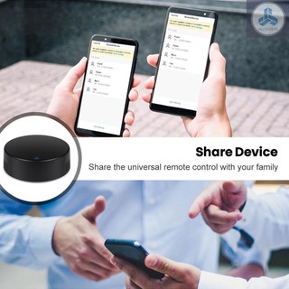 Tuya WiFi IR Universal Remote Controller with Temperature & Humidity Sensor All-in-One Wireless Infrared Controller Compatible with Alexa Google Home Voice Control