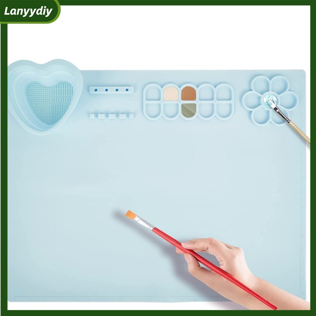 Bộ Thảm Vẽ Bằng Silicone Chống Trượt Kèm Cốc Vệ Sinh Diy