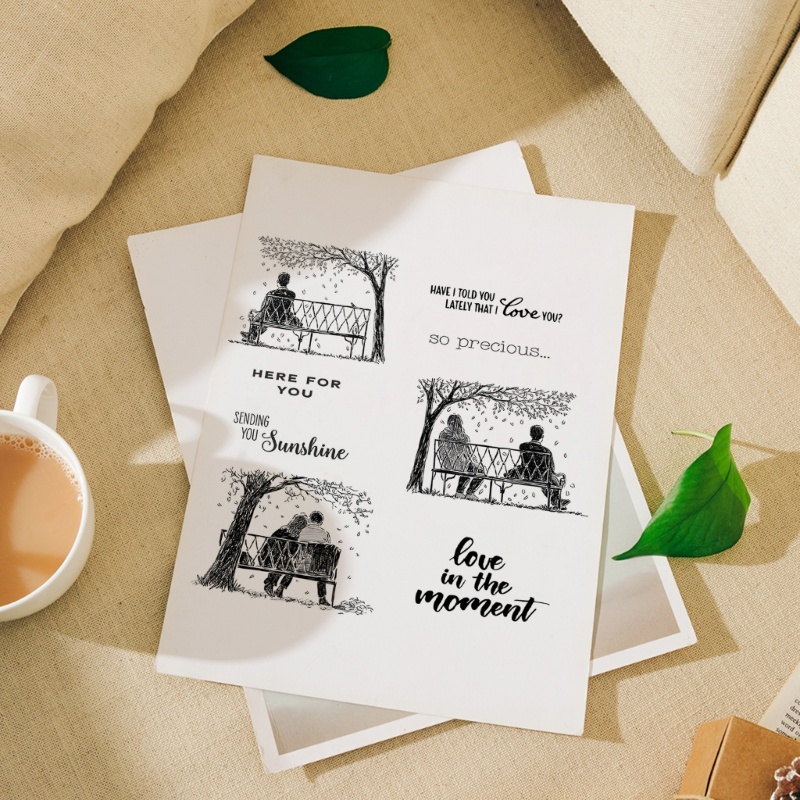 Con Dấu Silicone Trong Suốt Hình Cặp Đôi Dùng Trang Trí Thiệp / Scrapbook