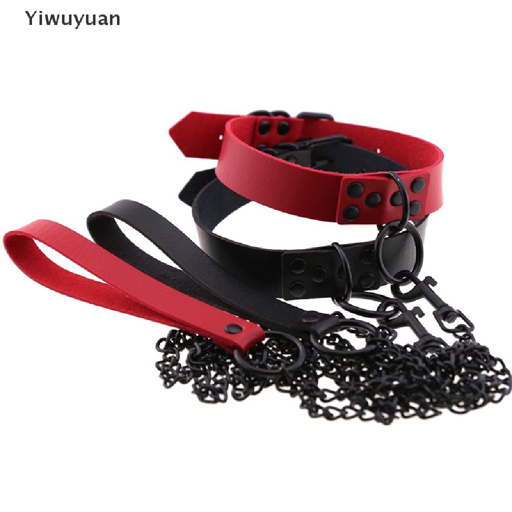 &lt; Yiwuyuan &gt; Vòng Cổ Choker Dây Xích Bằng Da Gợi Cảm Phong Cách Harajuku Punk Gothic Mới Cho Nam Và Nữ